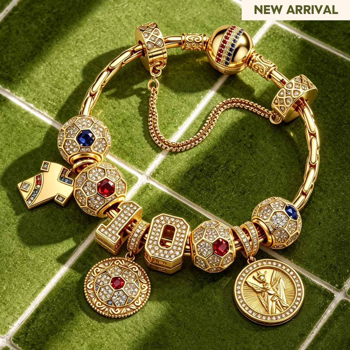 Global Football Championship Charm Bracelet Set