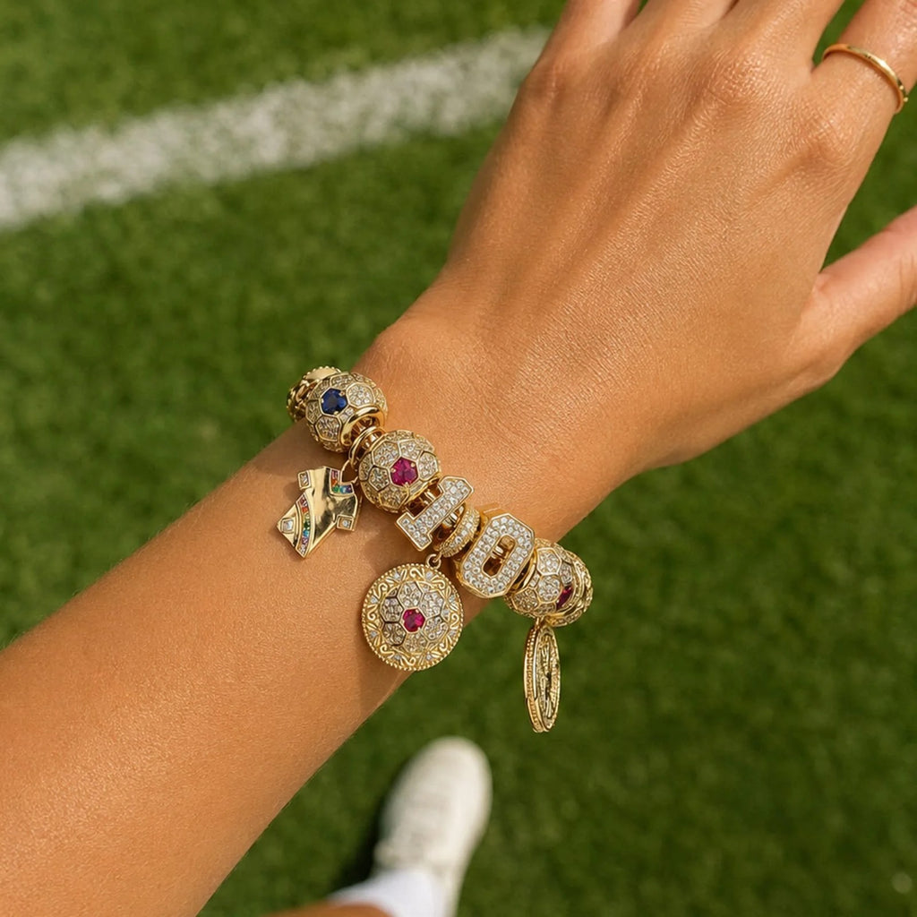 Global Football Championship Charm Bracelet Set