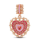 Crowned With Love Tarnish-Resistant Silver Dangle Charms With Enamel