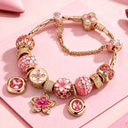 Cherry Blossom Love Story Charm Bracelet Set