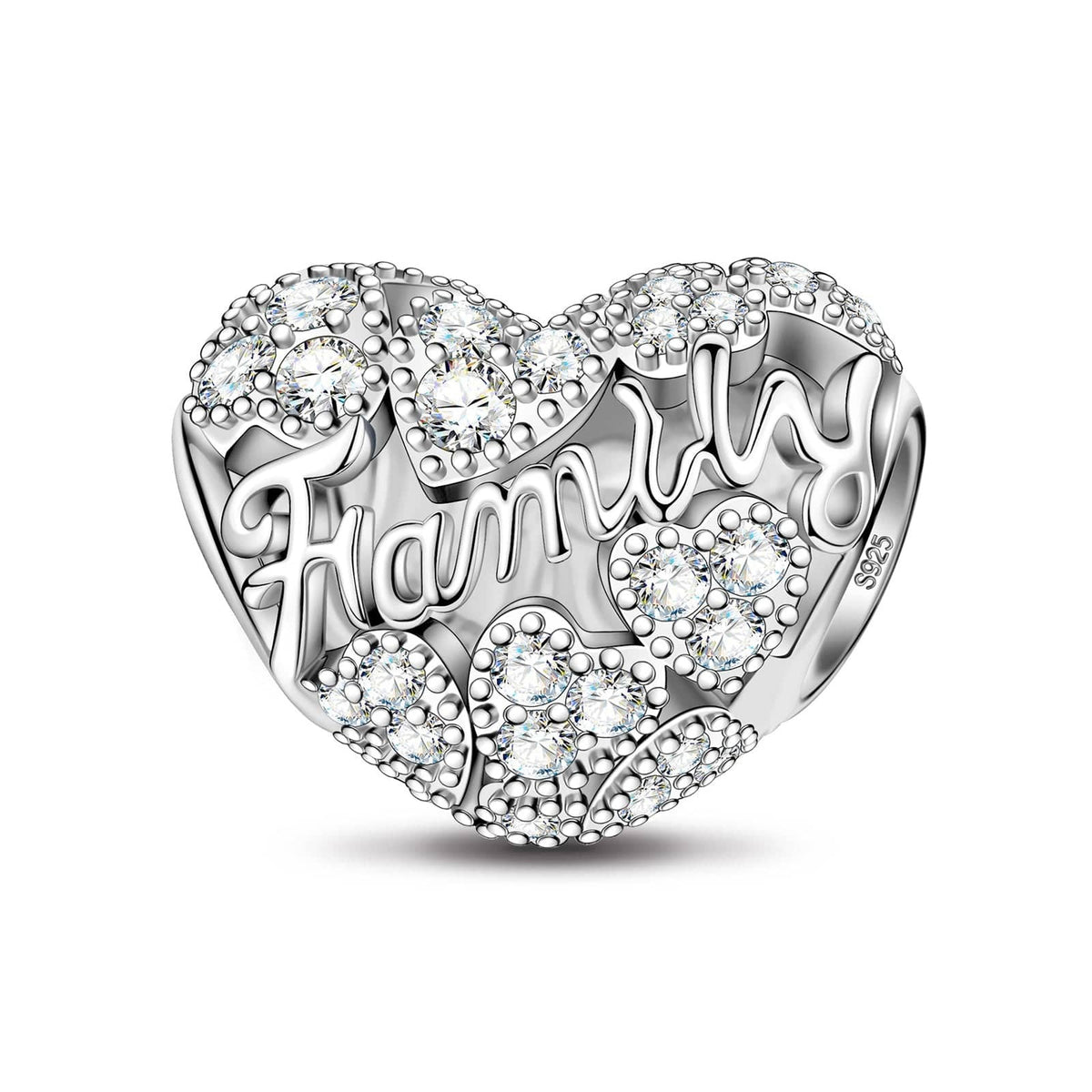 Family Heart Charms