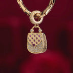 Delicate Clutch Tarnish-Resistant Silver Dangle Charms In 14K Gold Plated