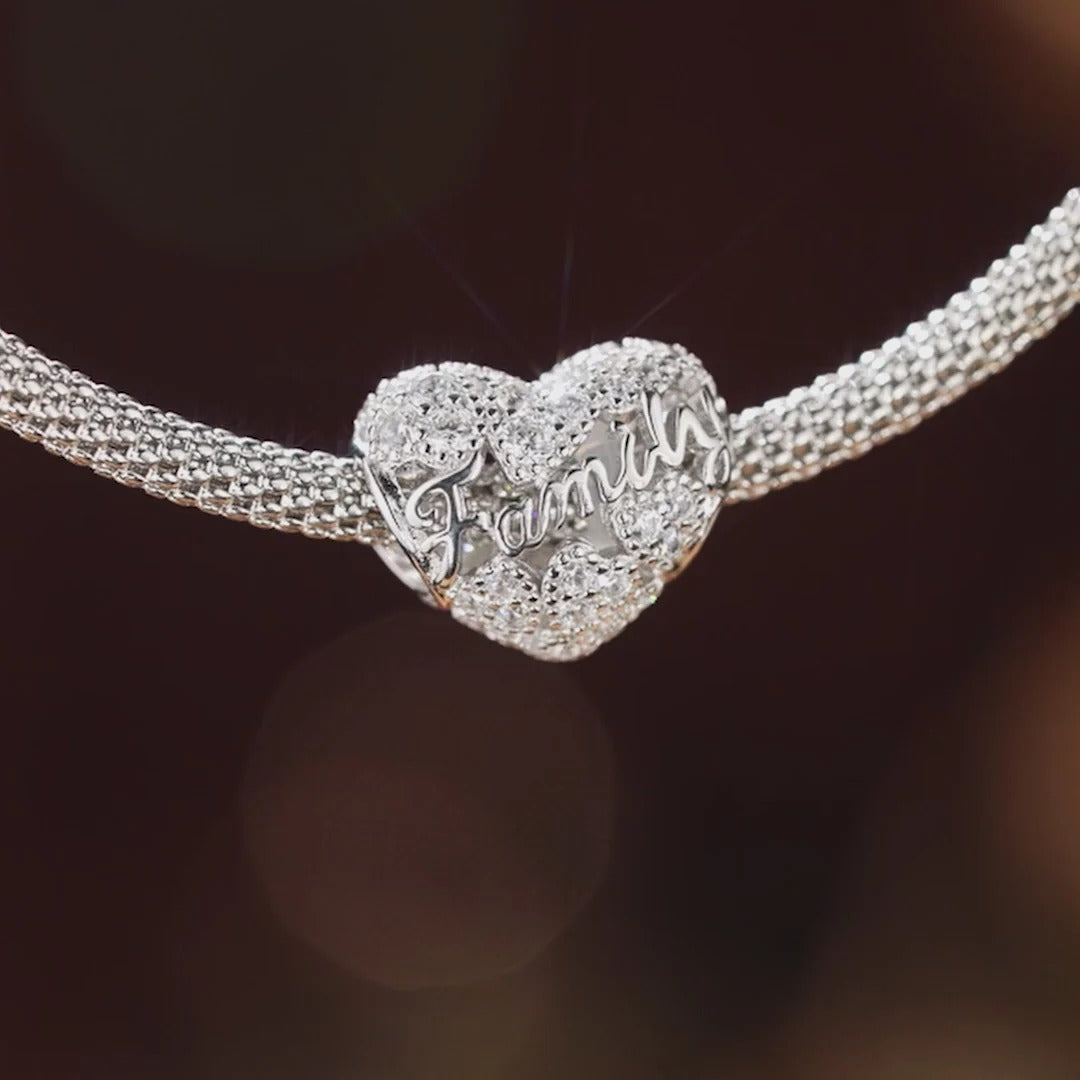Family Heart Charms