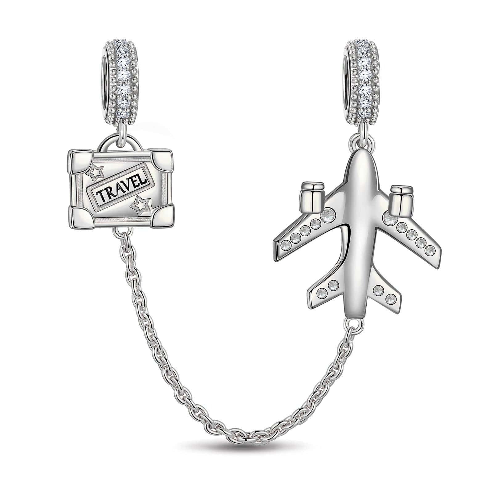 Journey to Love Tarnish-Resistant Silver Dangle Charms With Enamel