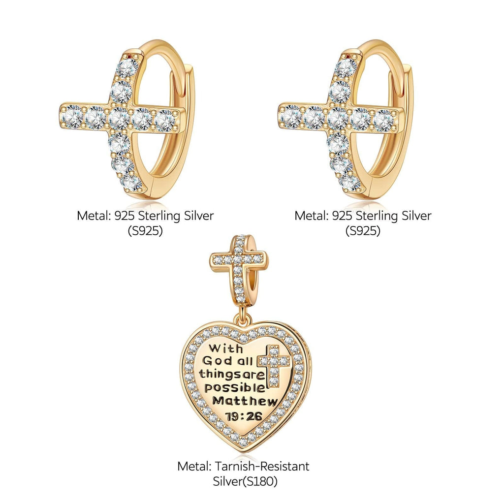 Sterling Silver God's Welfare Asymmetrical Hoop Earrings In 14K Gold Plated