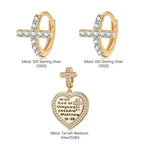 Sterling Silver God's Welfare Asymmetrical Hoop Earrings In 14K Gold Plated
