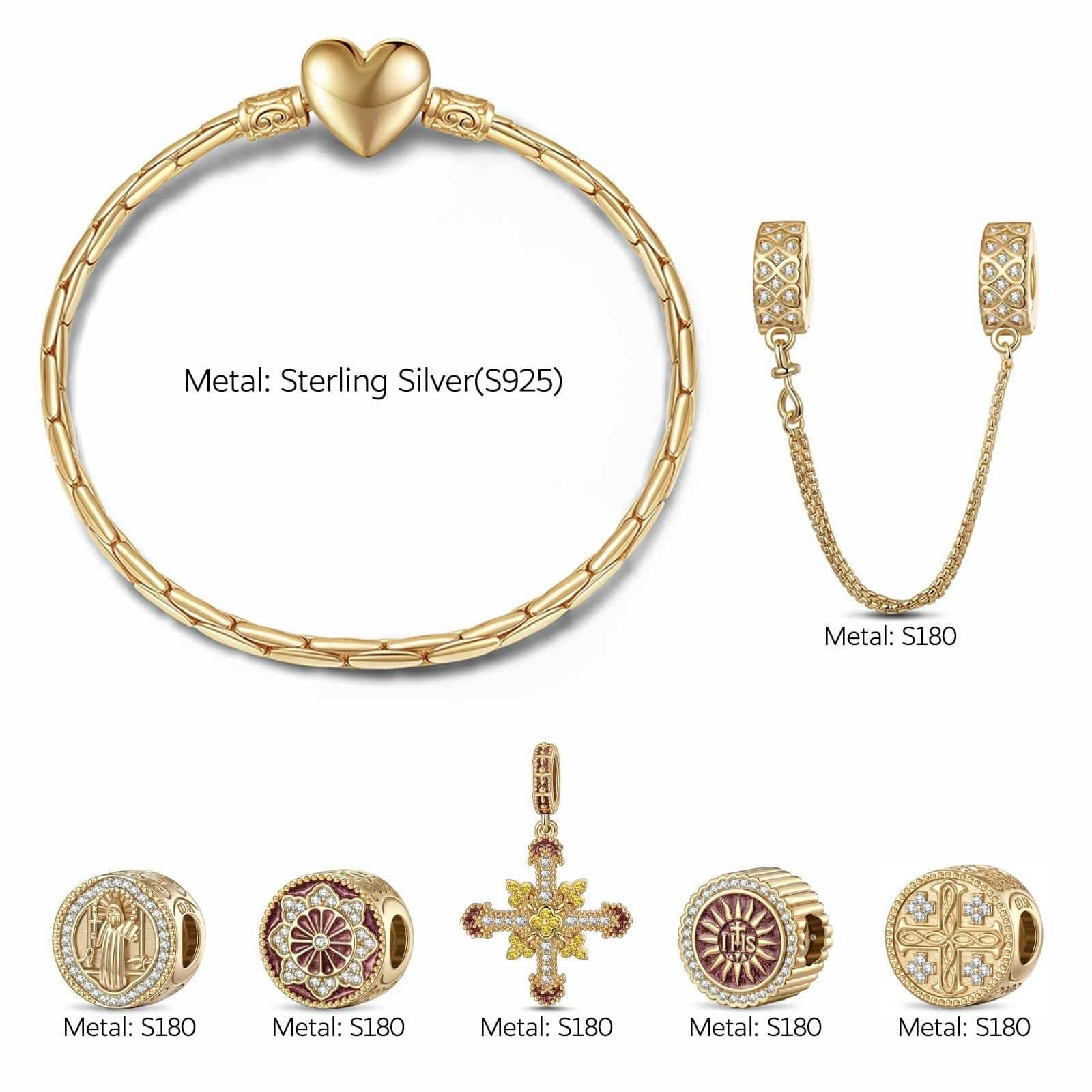 Infinite Blessings Enamel Charm Bracelet Set