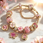 Cherry Blossom Love Story Charm Bracelet Set