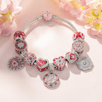 Crowned With Love Tarnish-Resistant Silver Dangle Charms With Enamel