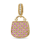 Delicate Clutch Tarnish-Resistant Silver Dangle Charms In 14K Gold Plated