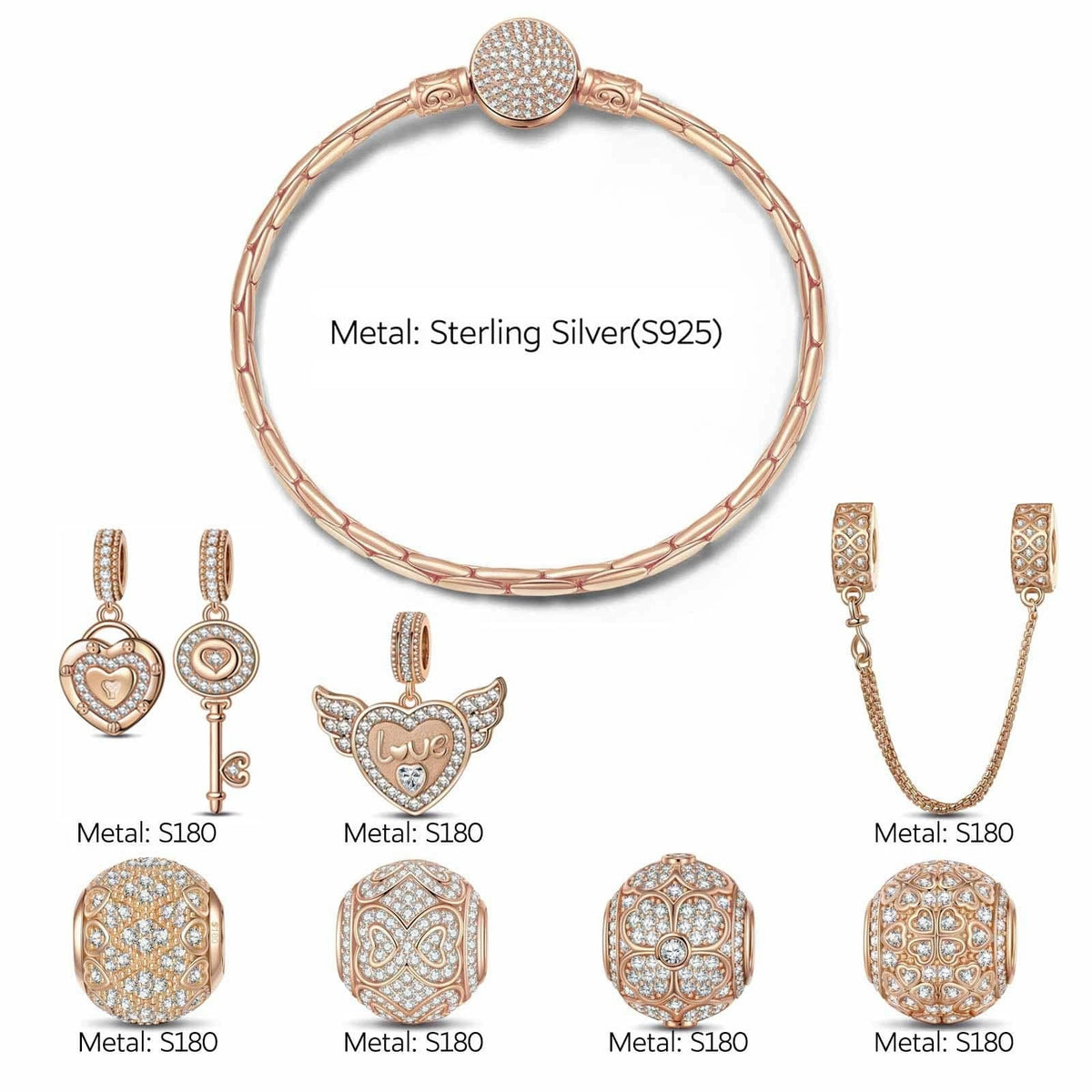 Endless Love Charm Bracelet Set