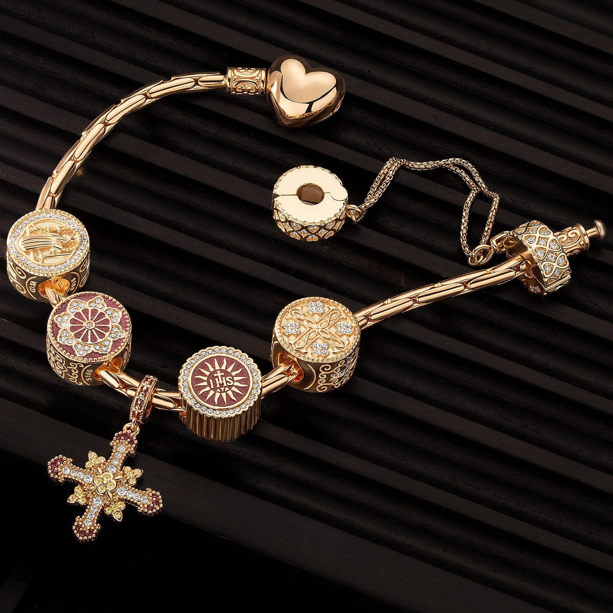Infinite Blessings Enamel Charm Bracelet Set