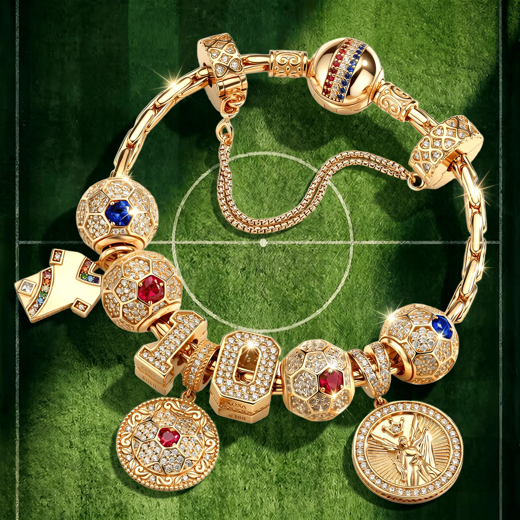 Global Football Championship Charm Bracelet Set