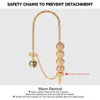 Green Frozen Tarnish-Resistant Silver Safety Chain With Enamel In 14K Gold Plated