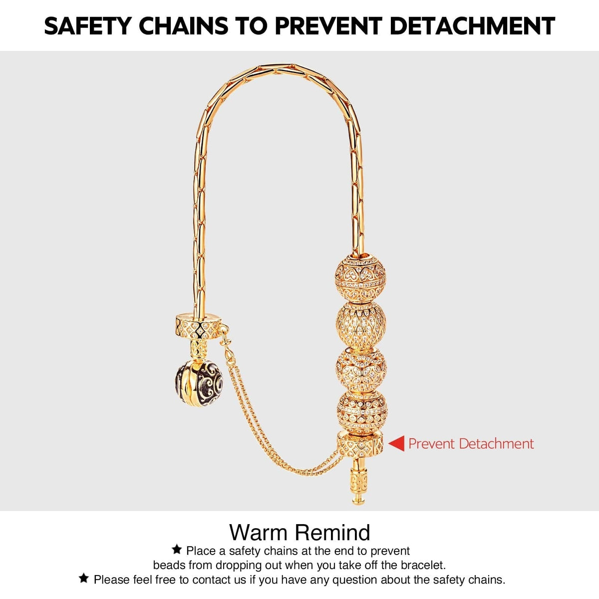 Green Frozen Tarnish-Resistant Silver Safety Chain With Enamel In 14K Gold Plated