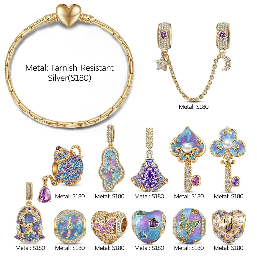 Alice in Wonderland Dreamscape Charm Bracelet Set