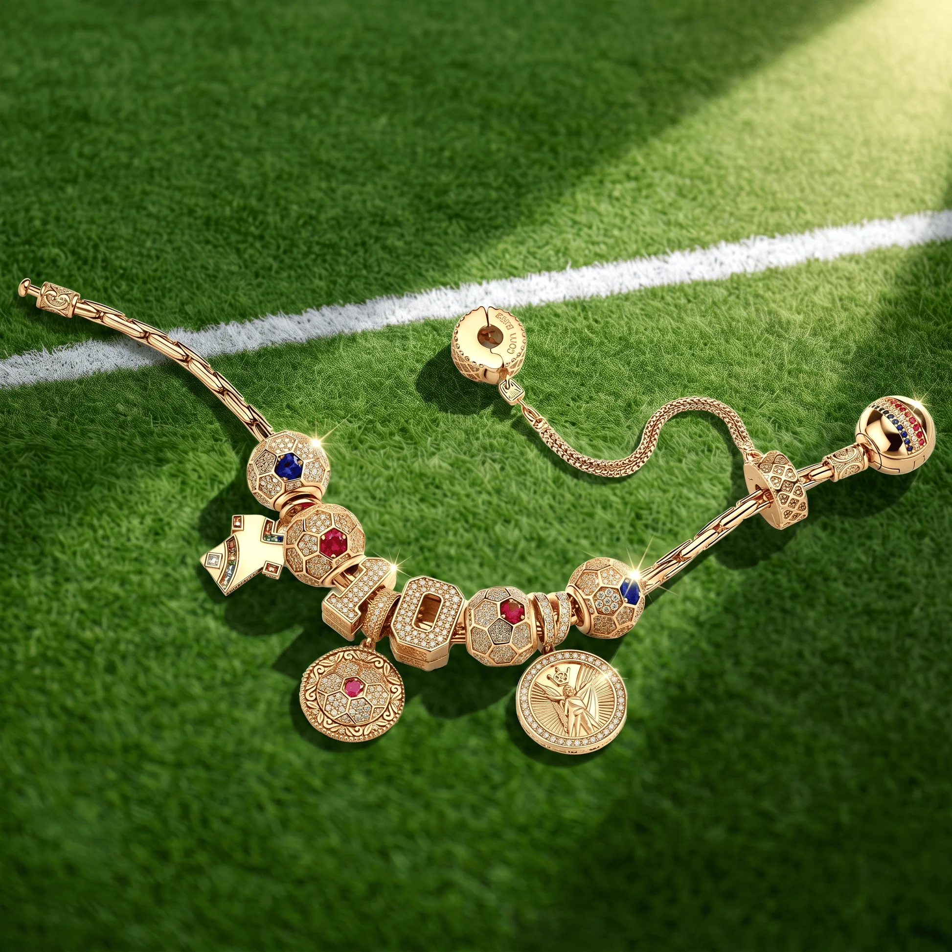 Global Football Championship Charm Bracelet Set