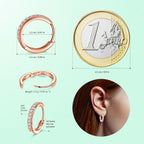 Sterling Silver Gerbera Charms Earrings Set In Rose Gold Plated