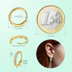 Sterling Silver Pearl Ice Cream Charms Earrings Set In 14K Gold Plated