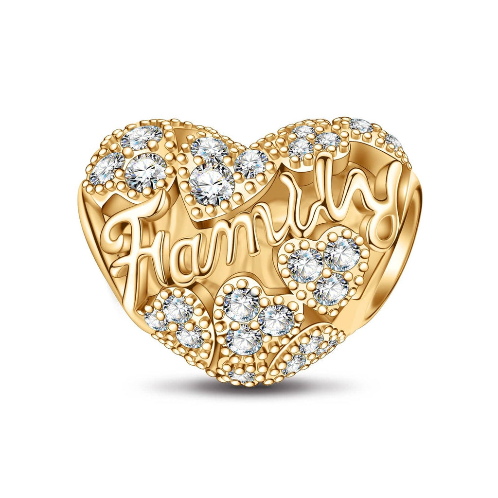 Family Heart Charms