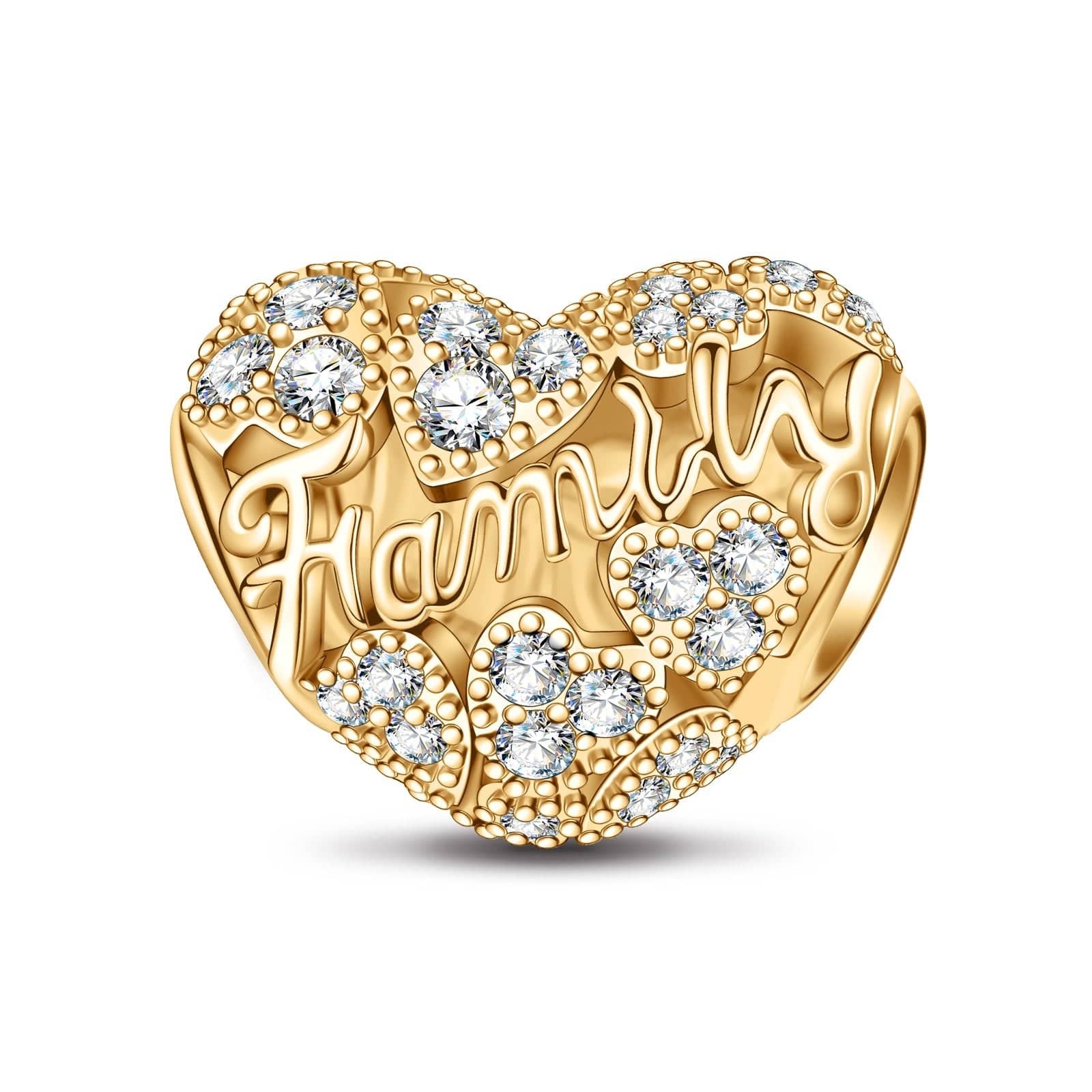 Family Heart Charms