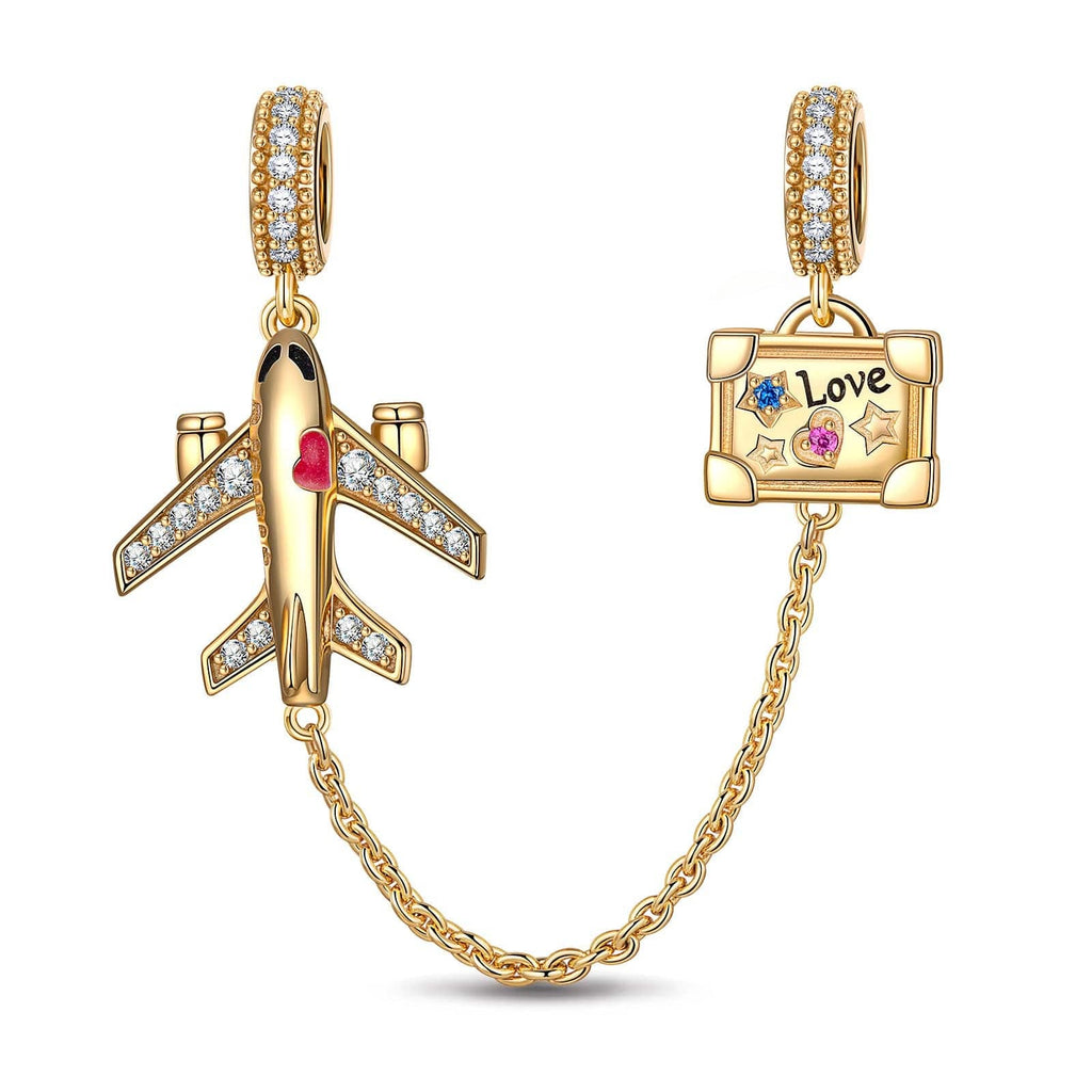 Journey to Love Tarnish-Resistant Silver Dangle Charms With Enamel