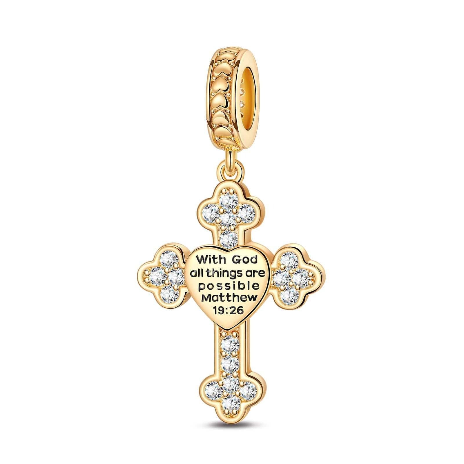 God's Welfare Tarnish-Resistant Silver Dangle Charms