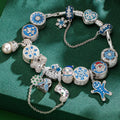 Snowy Christmas Enamel Charm Bracelet Set